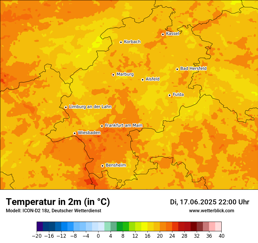Modellkarten Temperatur