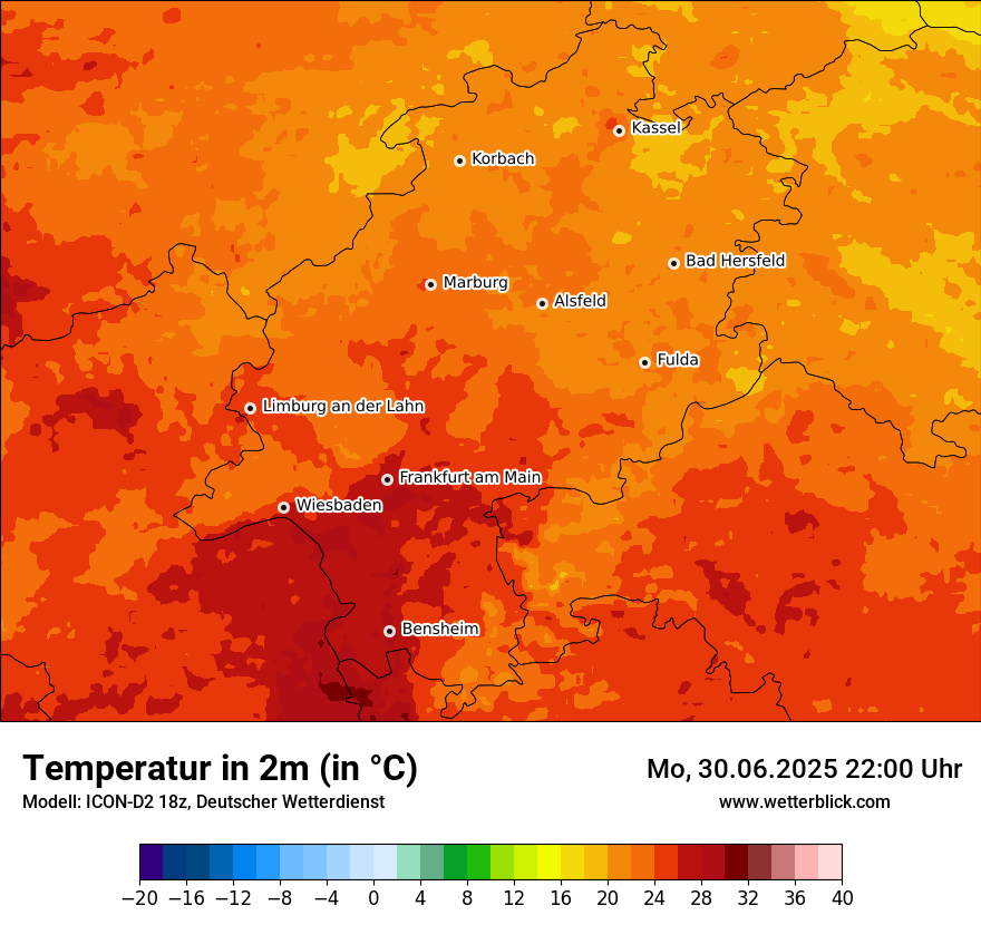Modellkarten Temperatur
