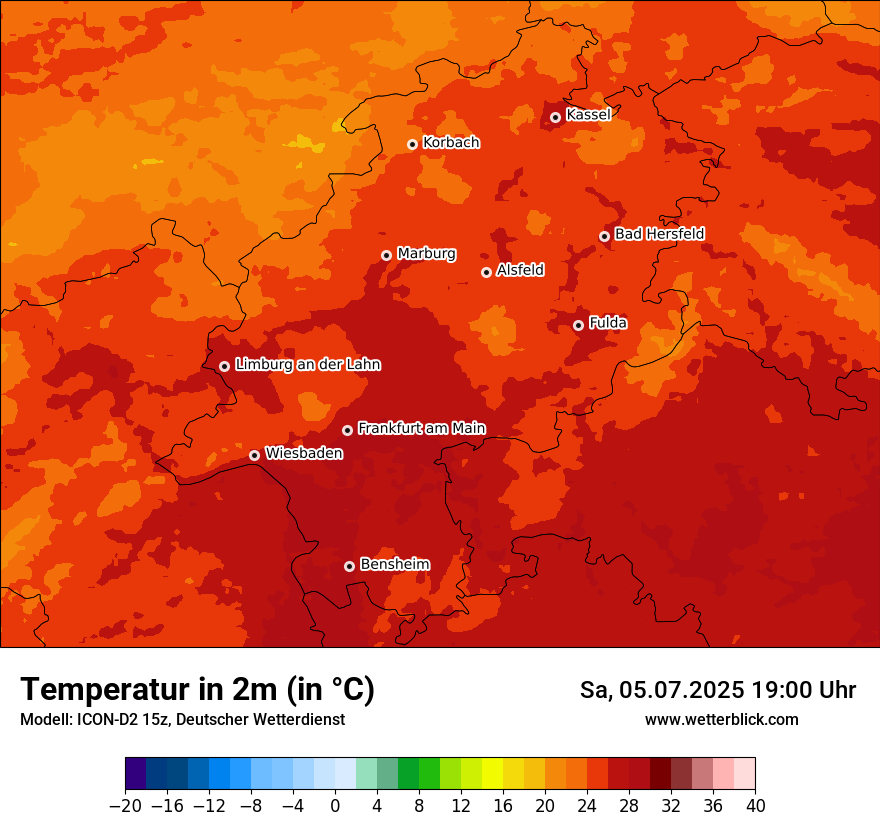 Modellkarten Temperatur