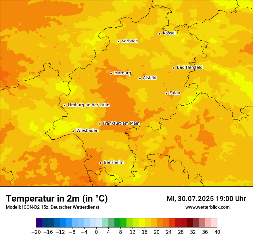 Modellkarten Temperatur