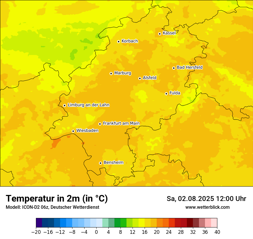 Modellkarten Temperatur