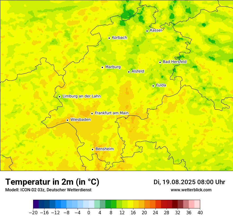 Modellkarten Temperatur