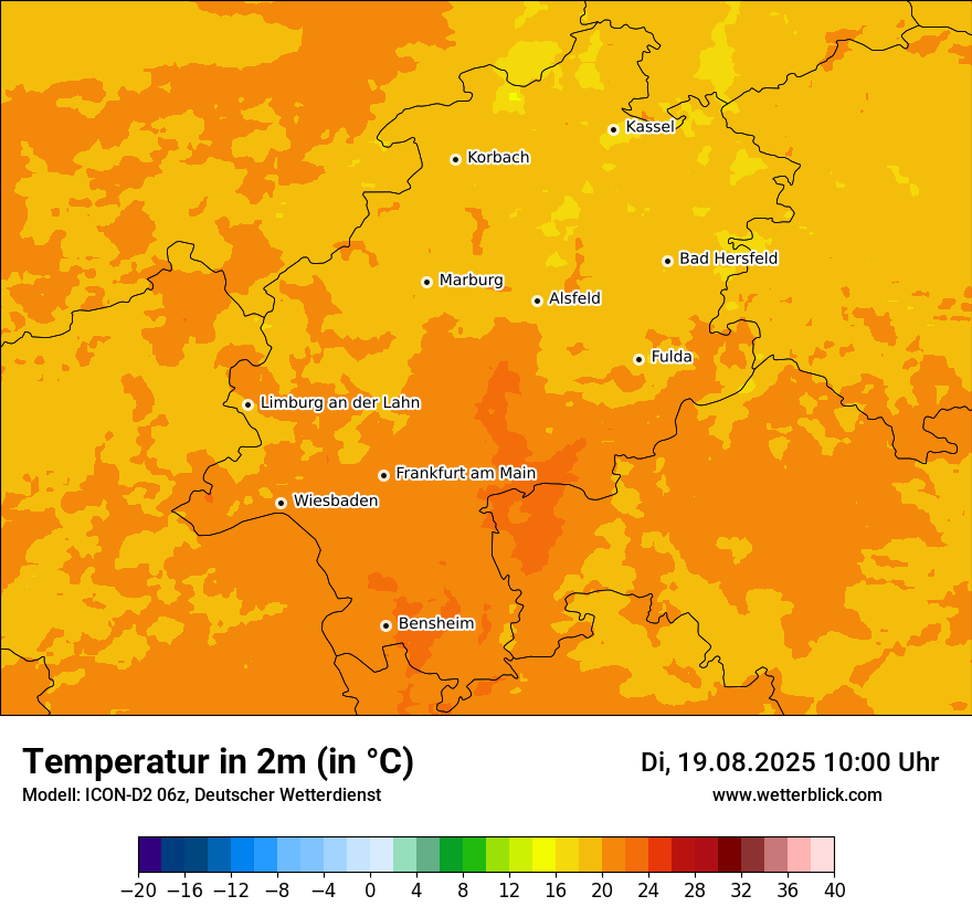 Modellkarten Temperatur