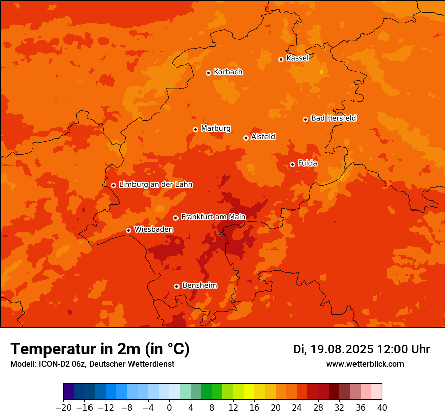 Modellkarten Temperatur