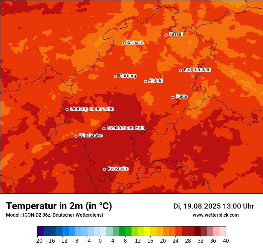 Modellkarten Temperatur