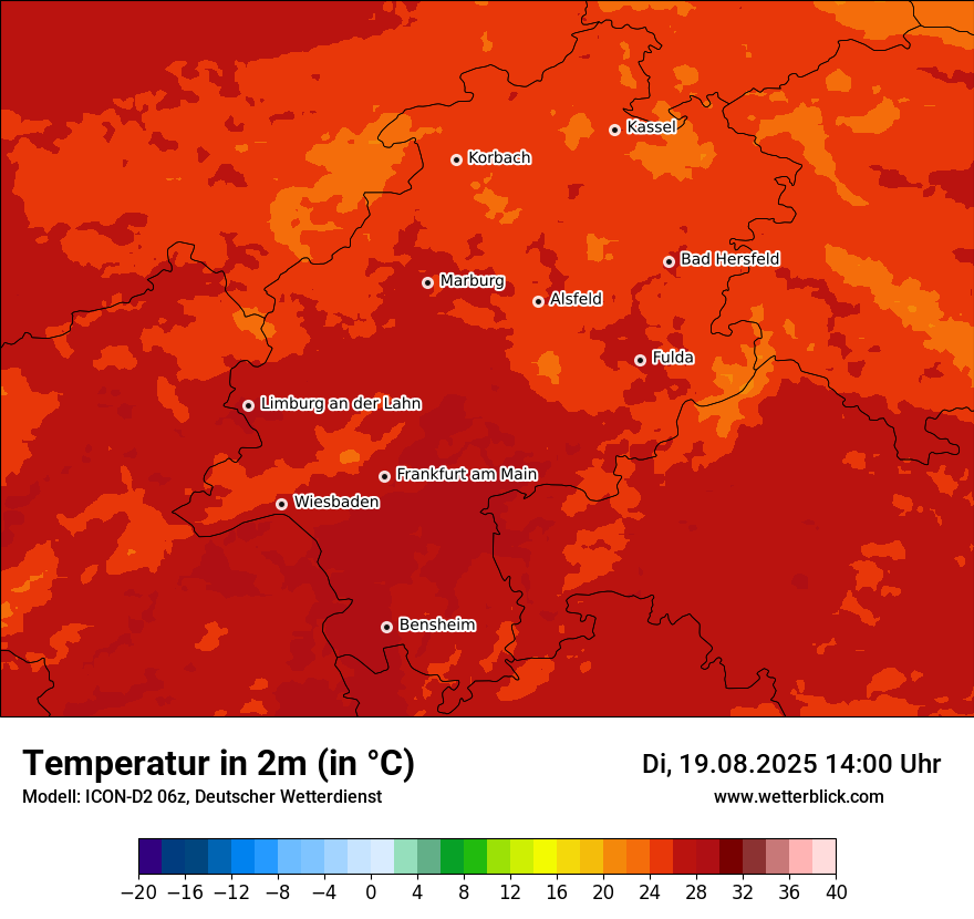 Modellkarten Temperatur