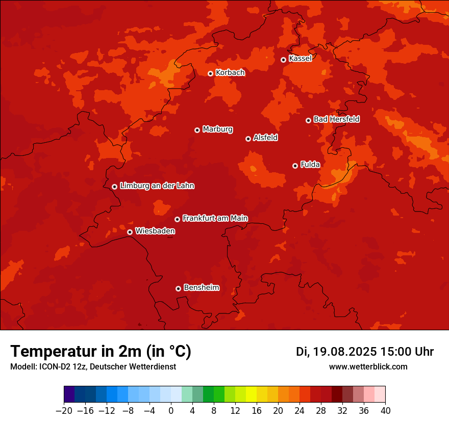 Modellkarten Temperatur