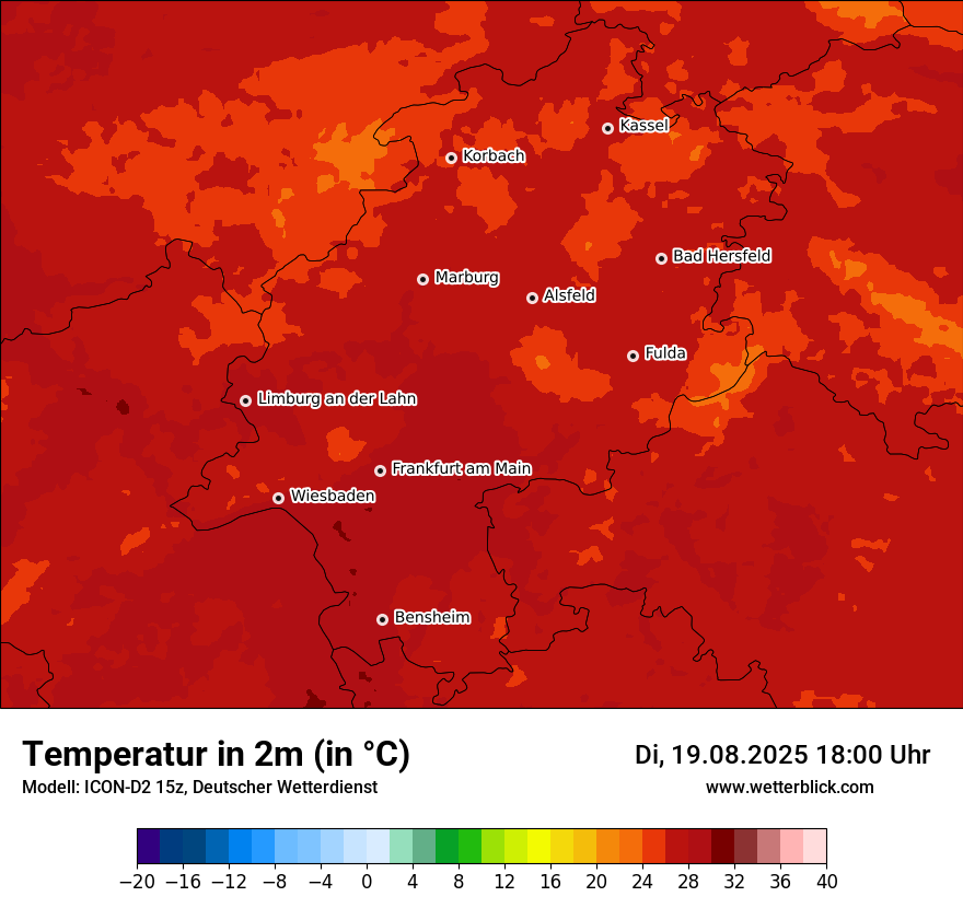 Modellkarten Temperatur