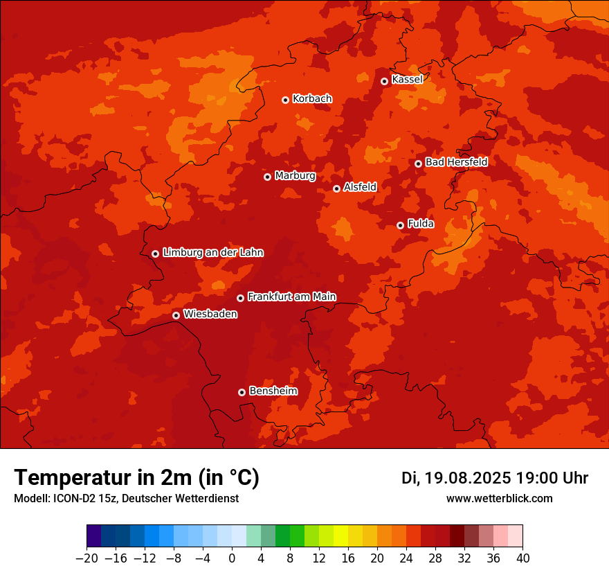Modellkarten Temperatur