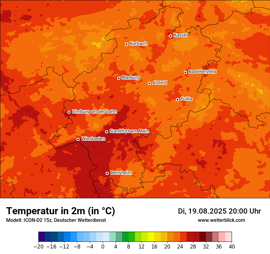 Modellkarten Temperatur