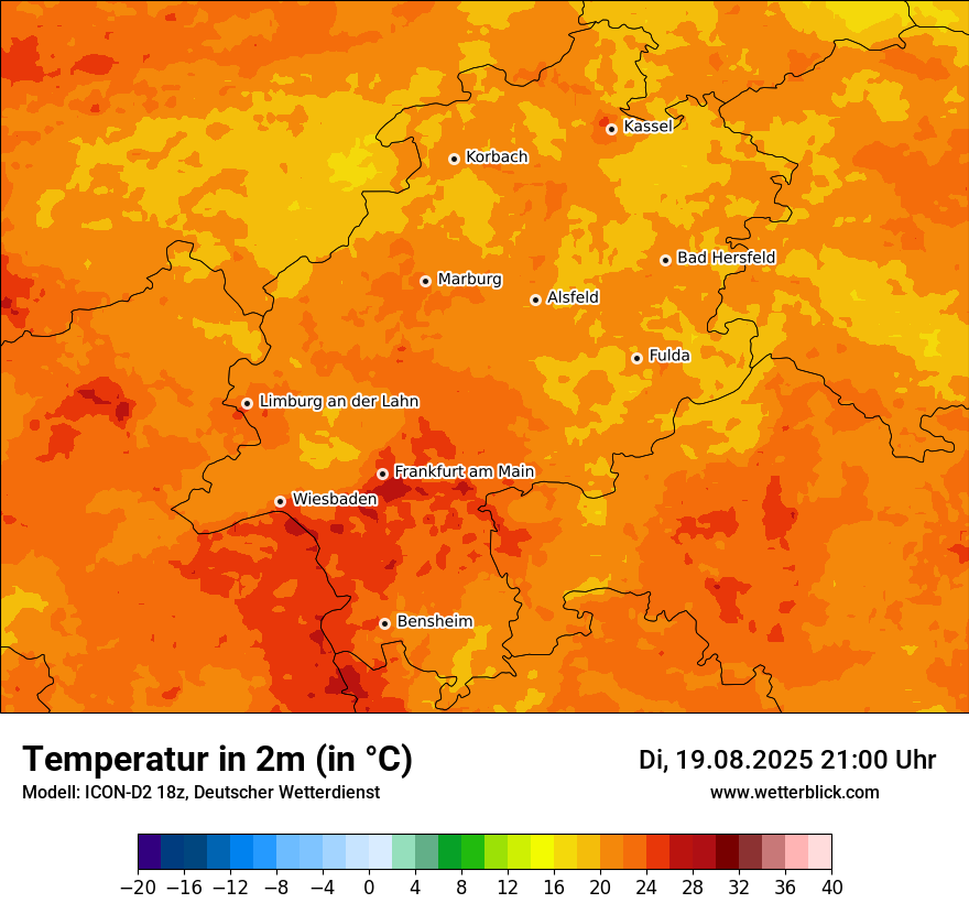 Modellkarten Temperatur