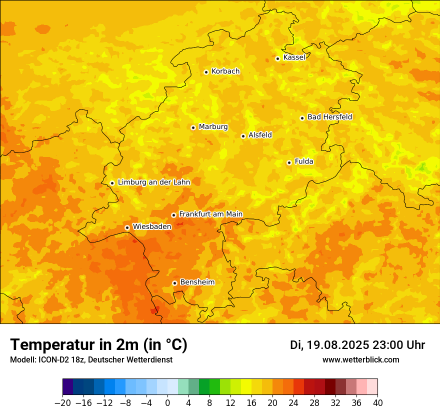 Modellkarten Temperatur