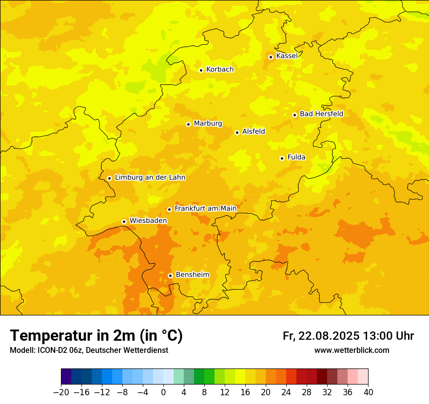 Modellkarten Temperatur