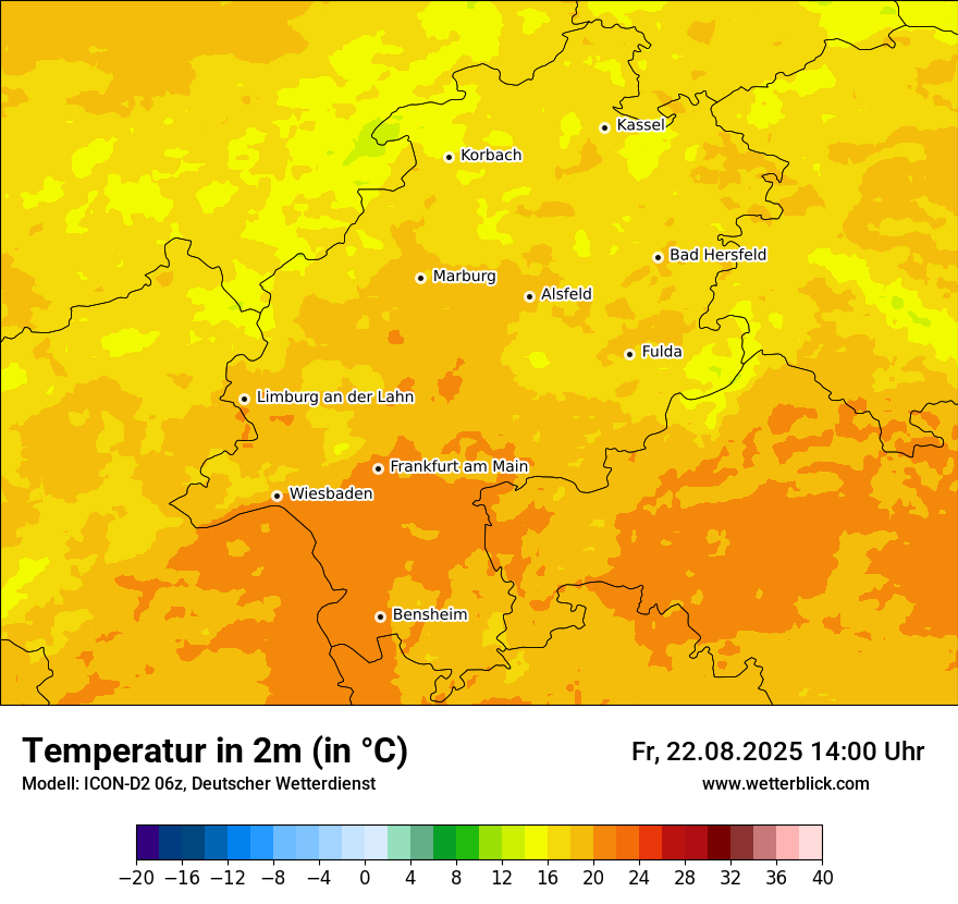 Modellkarten Temperatur