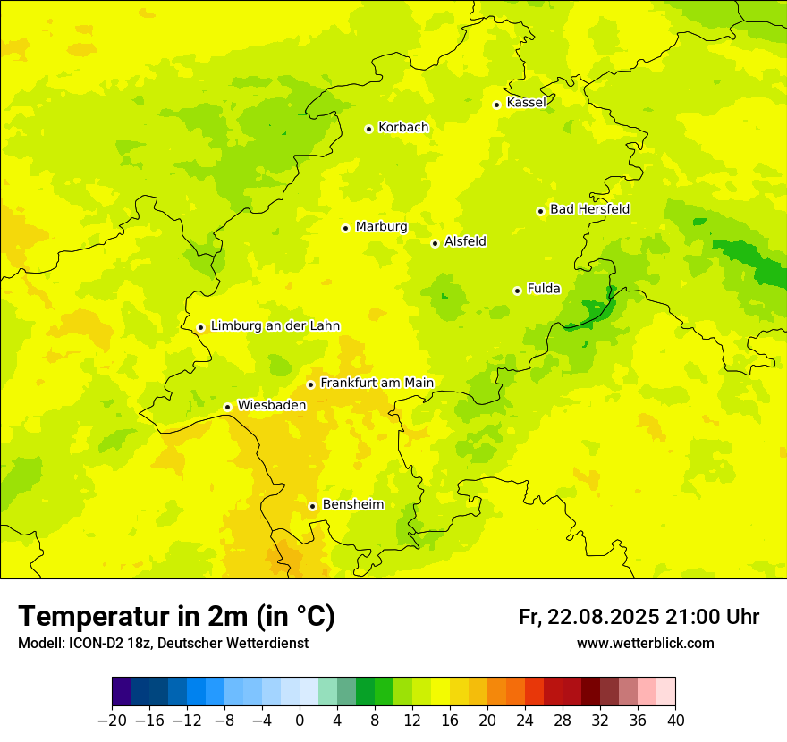 Modellkarten Temperatur