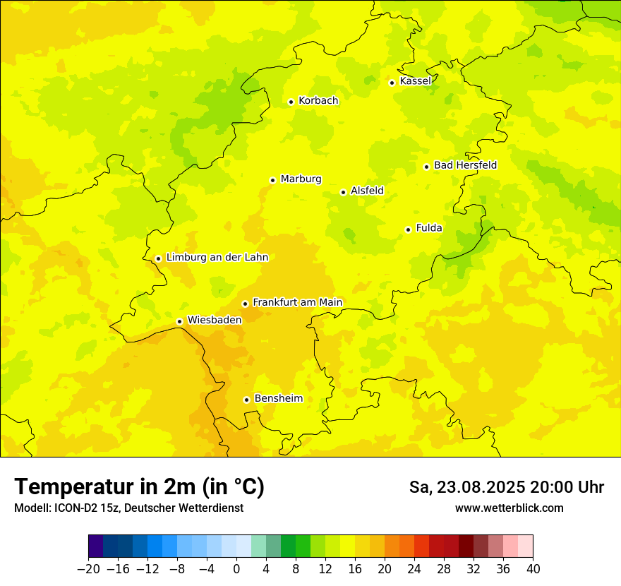 Modellkarten Temperatur