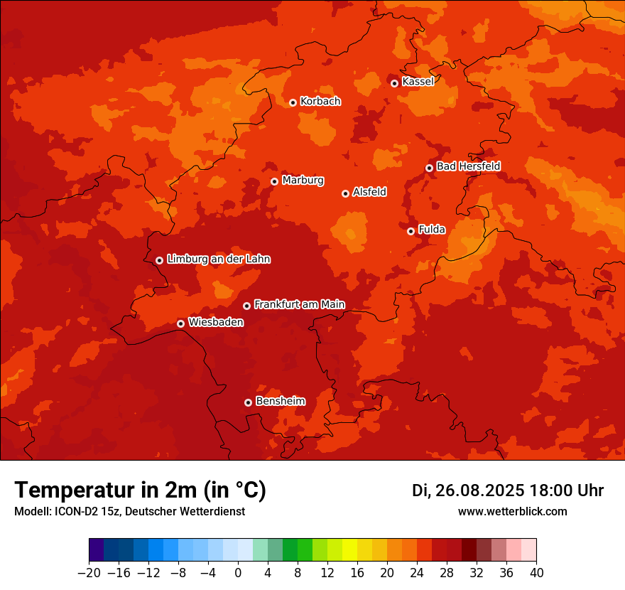 Modellkarten Temperatur