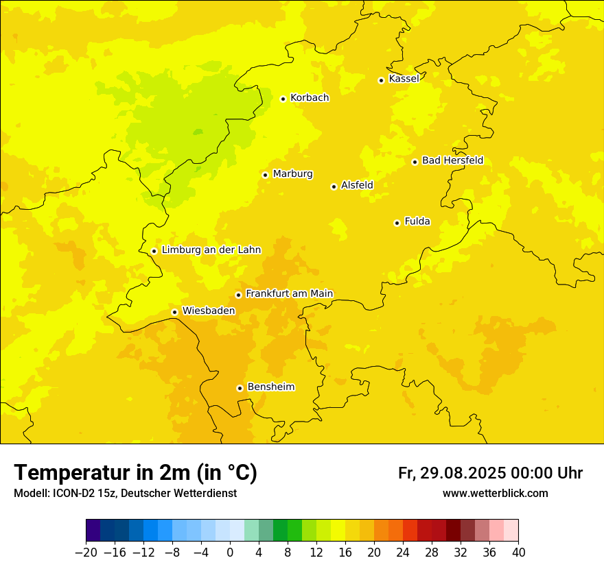 Modellkarten Temperatur