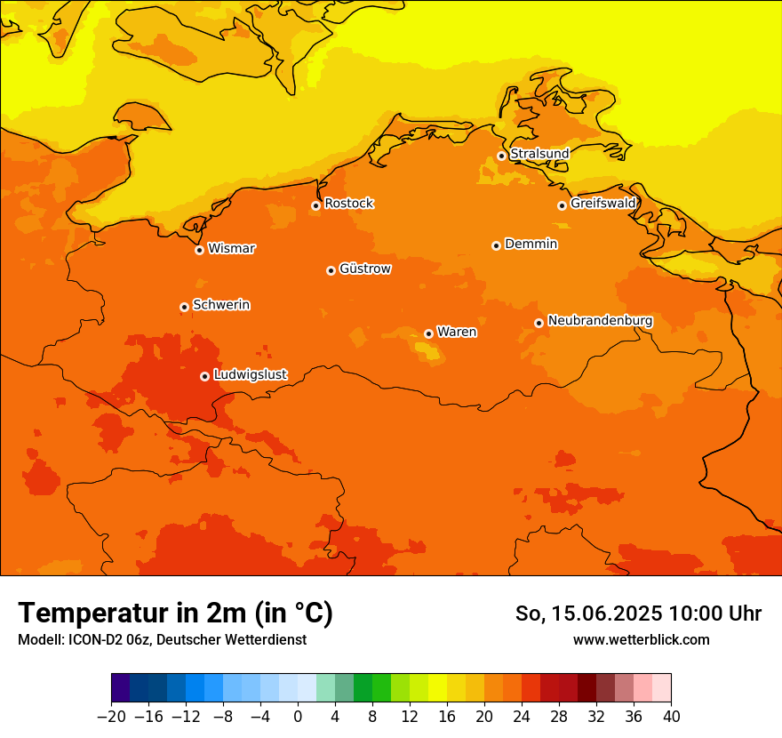 Modellkarten Temperatur