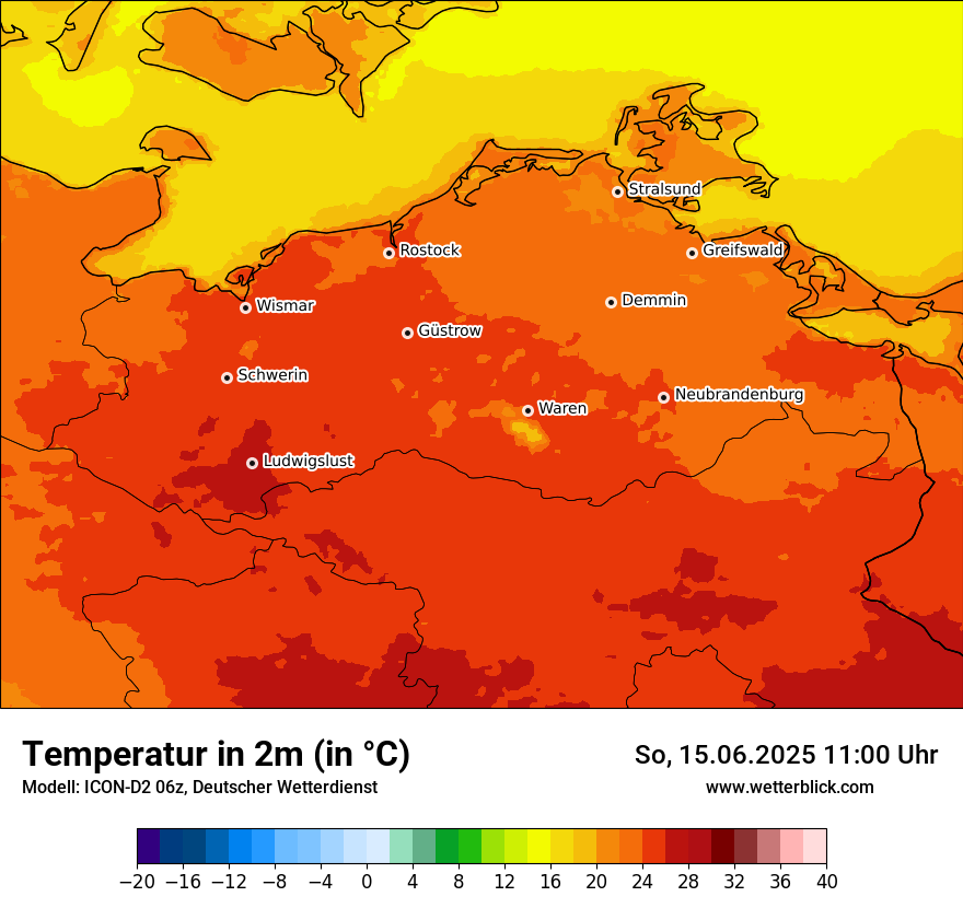 Modellkarten Temperatur