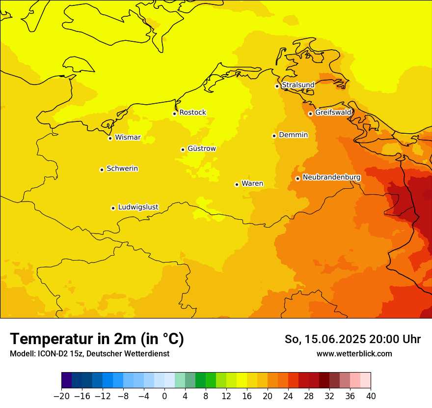 Modellkarten Temperatur