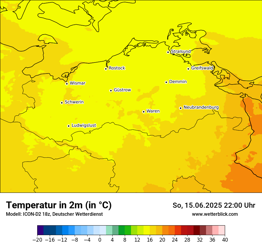 Modellkarten Temperatur