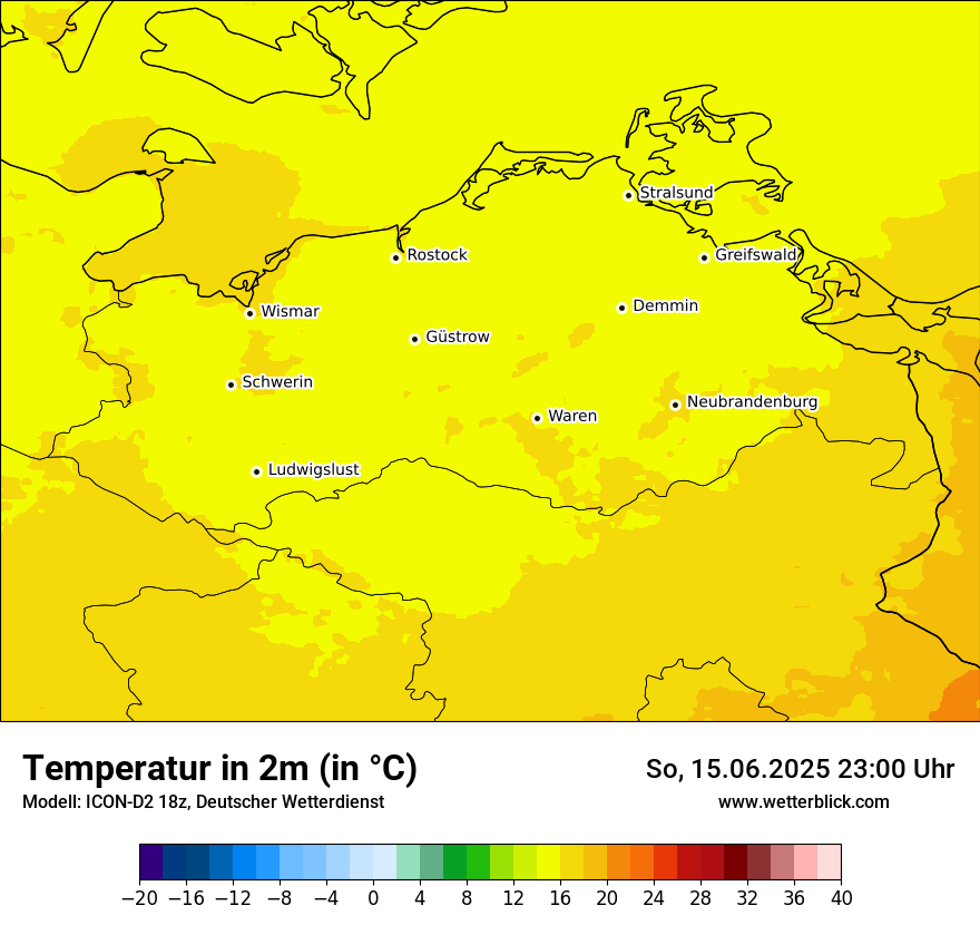 Modellkarten Temperatur
