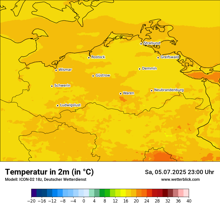 Modellkarten Temperatur