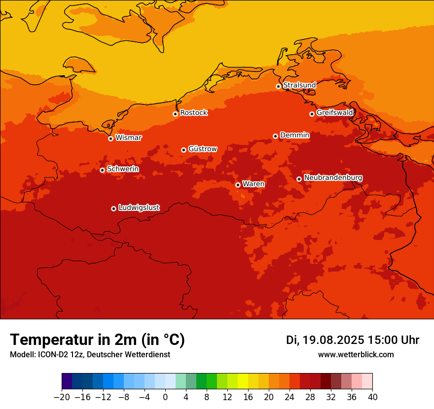Modellkarten Temperatur