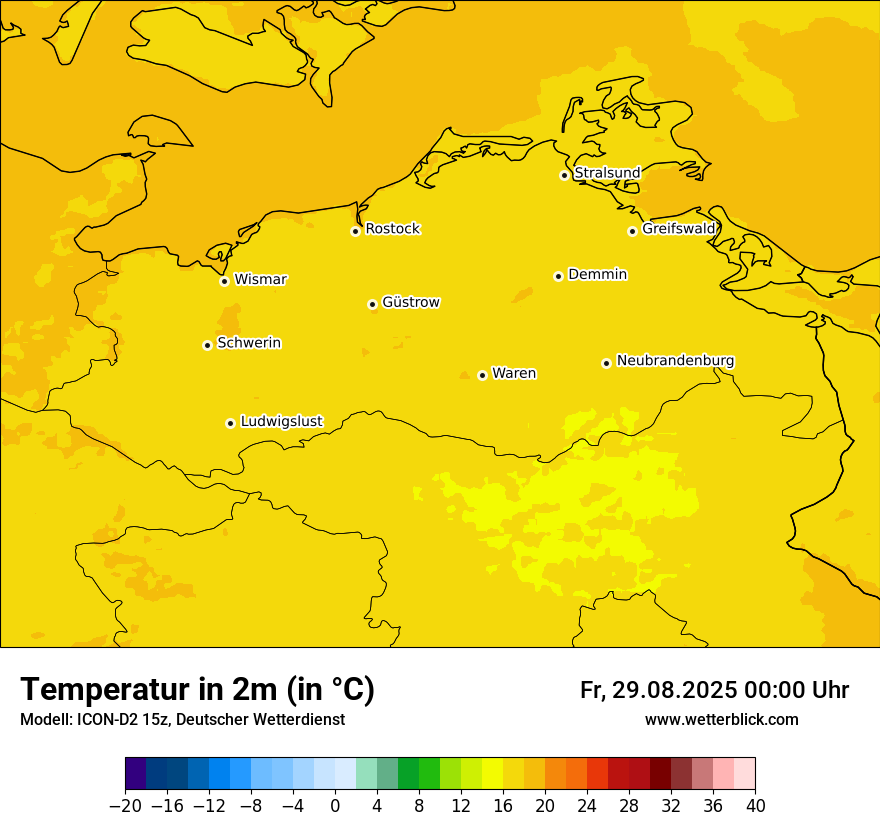 Modellkarten Temperatur