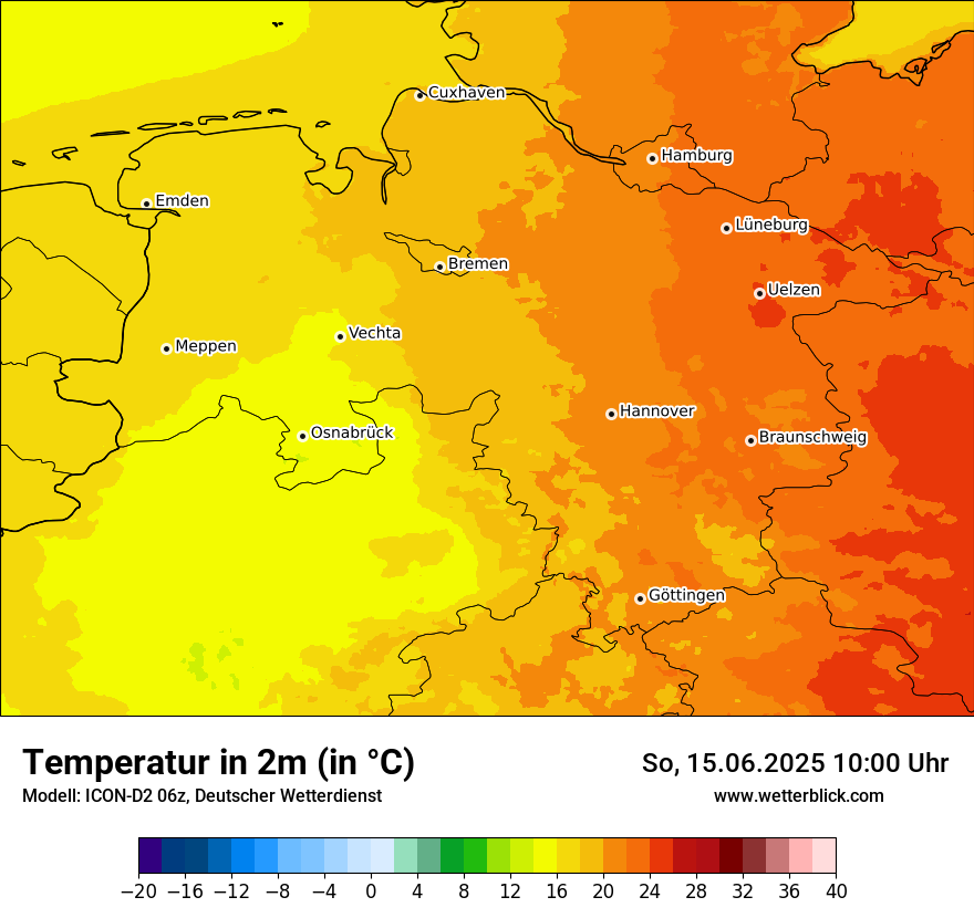 Modellkarten Temperatur