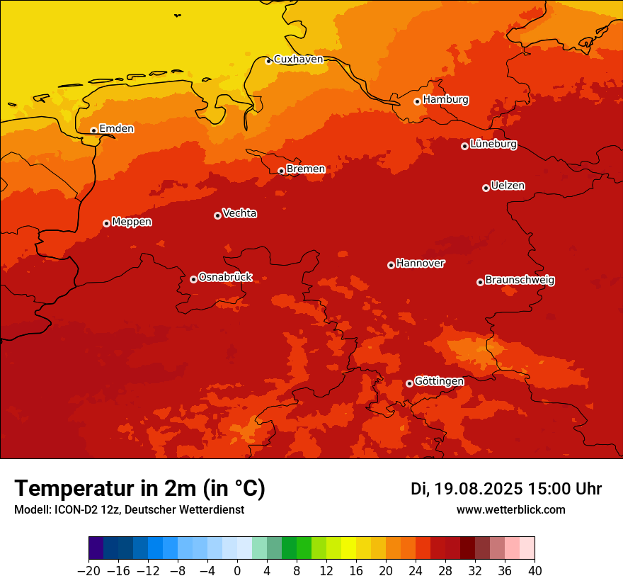 Modellkarten Temperatur