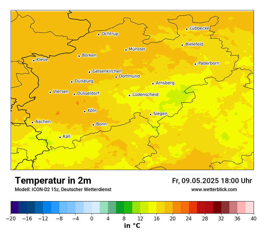 Modellkarten Temperatur