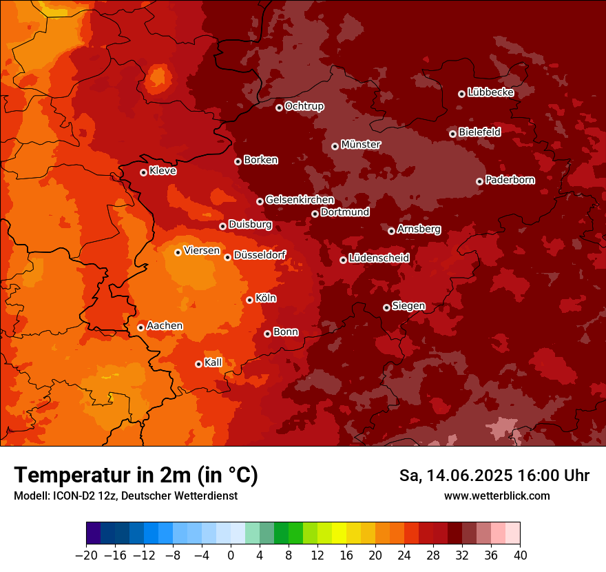 Modellkarten Temperatur