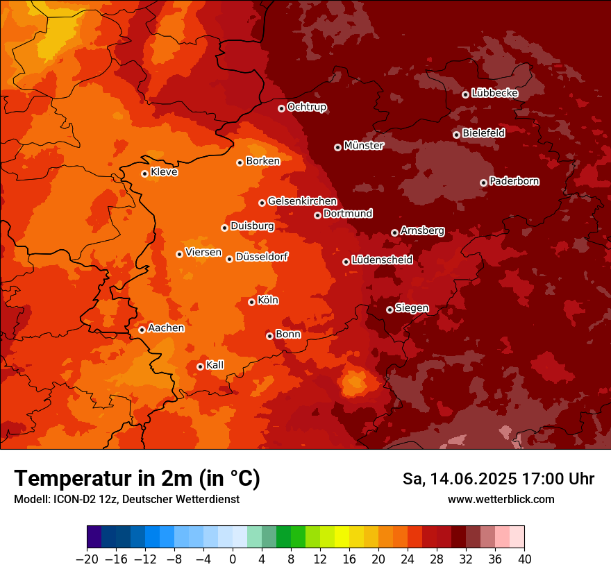 Modellkarten Temperatur