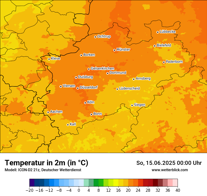 Modellkarten Temperatur