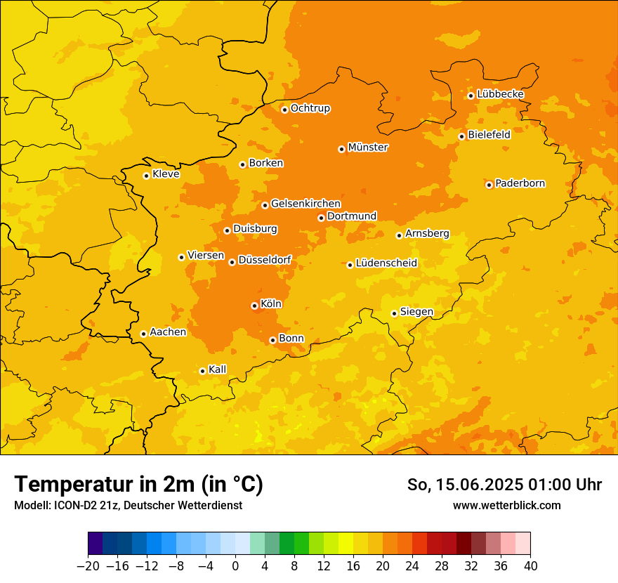 Modellkarten Temperatur