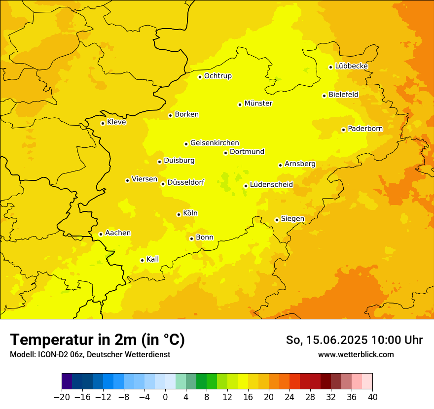 Modellkarten Temperatur