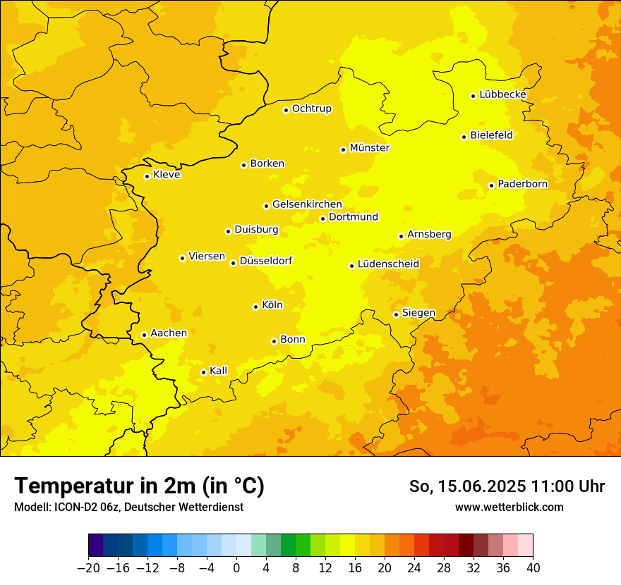 Modellkarten Temperatur