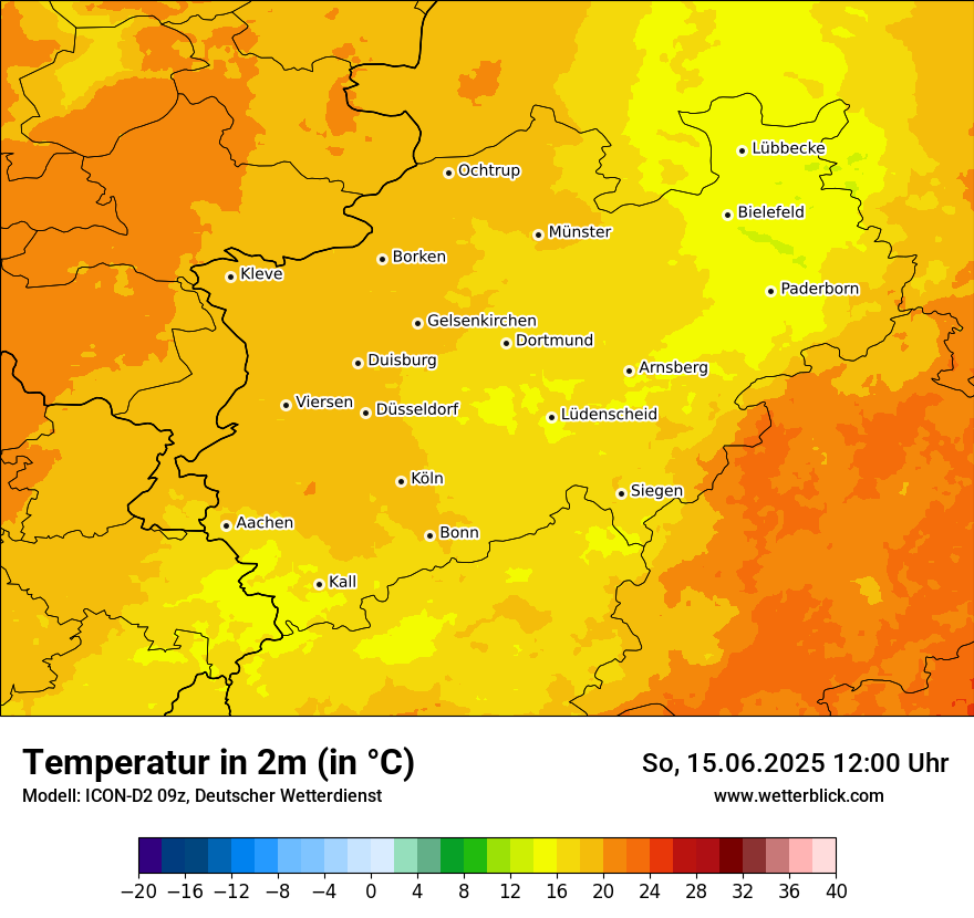 Modellkarten Temperatur