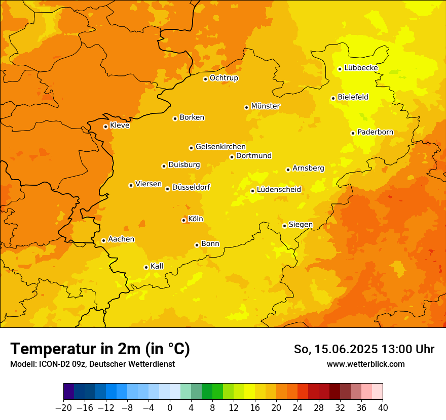 Modellkarten Temperatur