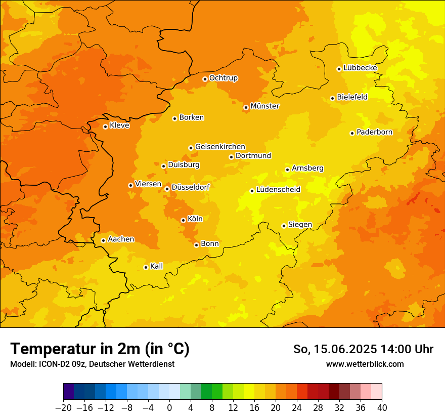 Modellkarten Temperatur