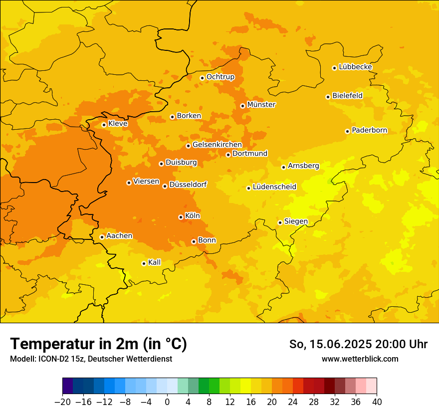 Modellkarten Temperatur