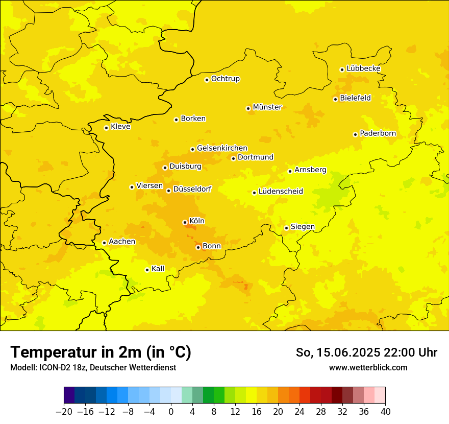 Modellkarten Temperatur