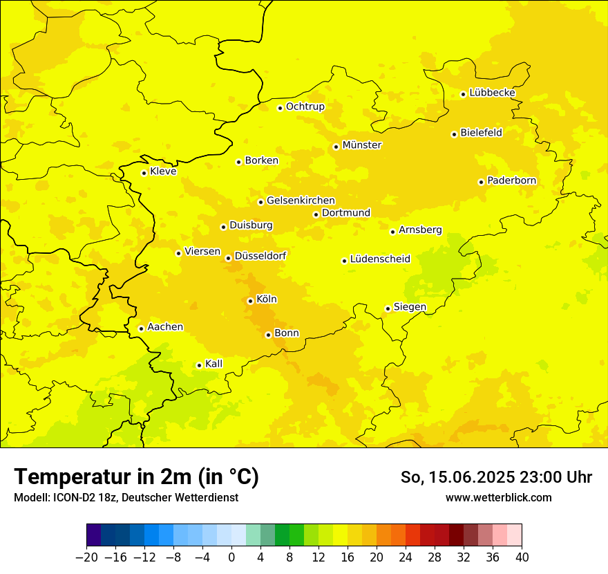Modellkarten Temperatur