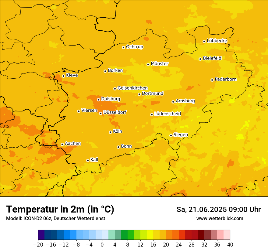 Modellkarten Temperatur