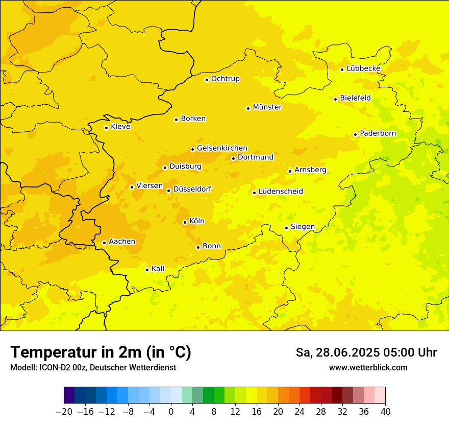 Modellkarten Temperatur