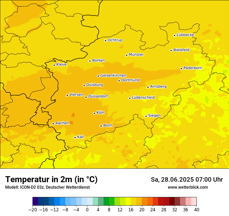 Modellkarten Temperatur