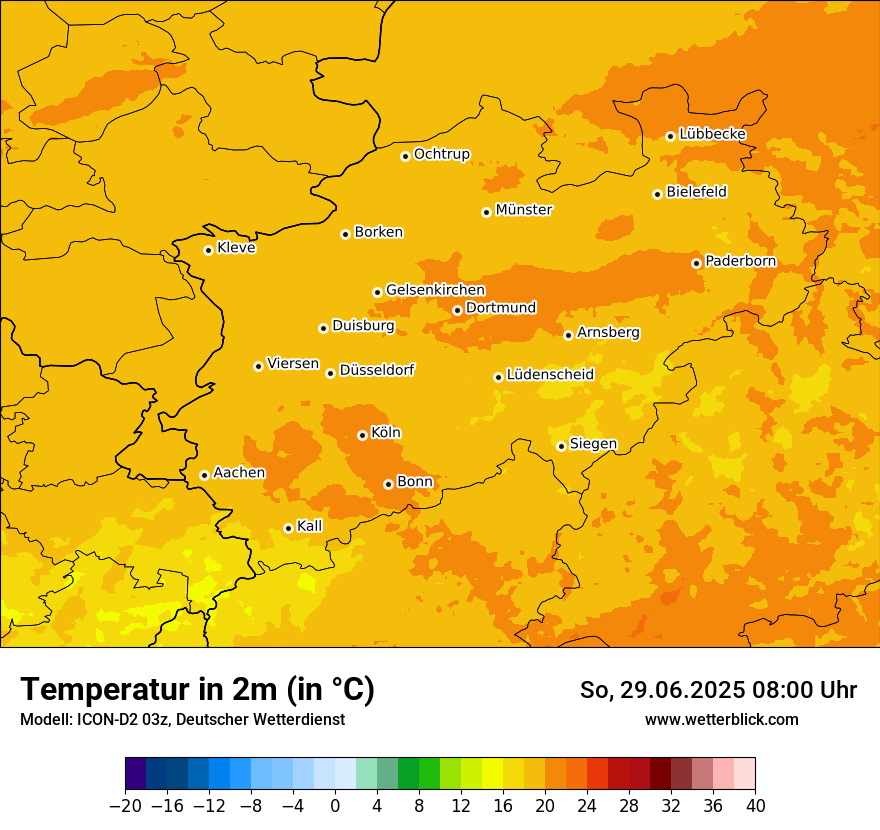 Modellkarten Temperatur