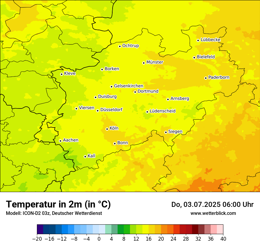 Modellkarten Temperatur